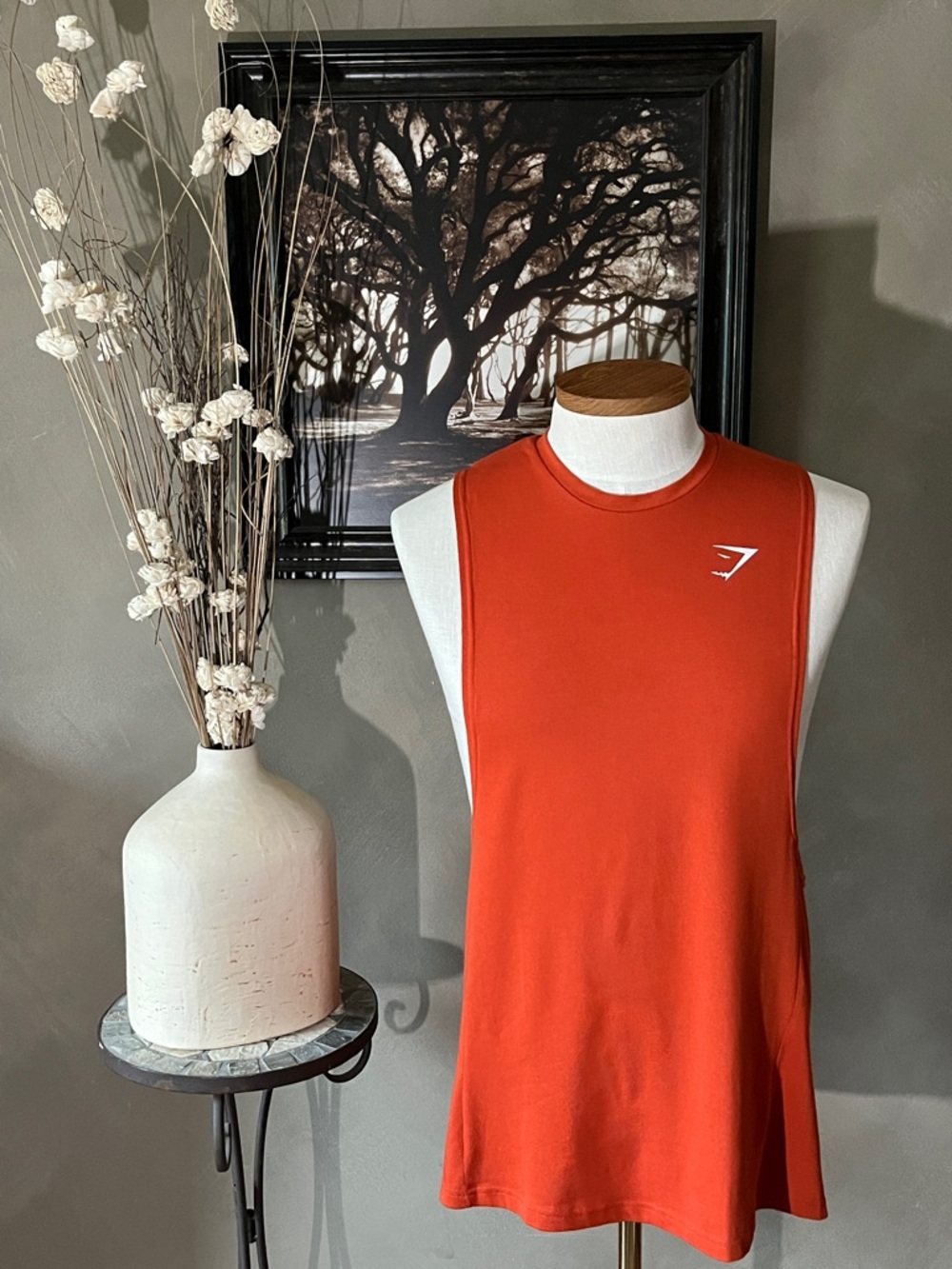 Gymshark Critical 2.0 Drop Arm Tank - Clay Orange - Men’s Medium